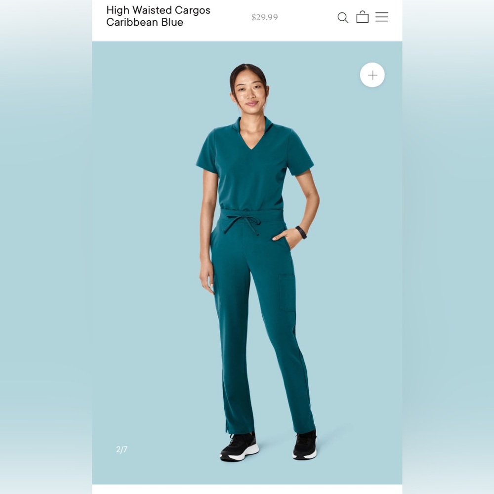 Mandala High Rise Cargo Scrubs 
Sz XL Tall